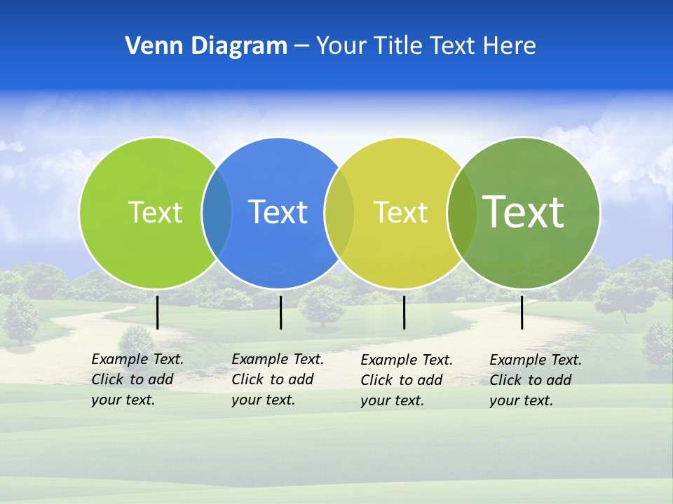 White Panorama Meadow PowerPoint Template