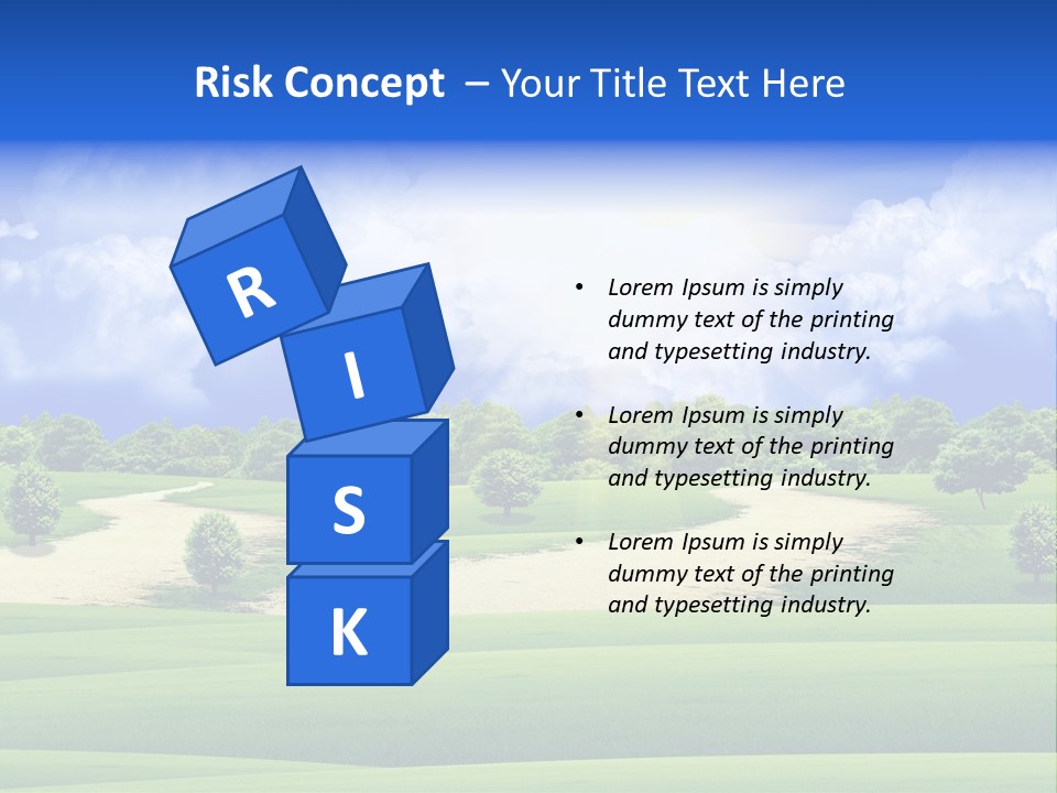 White Panorama Meadow PowerPoint Template