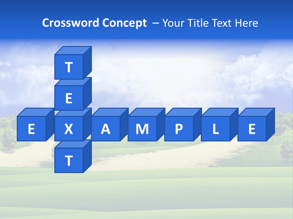 White Panorama Meadow PowerPoint Template