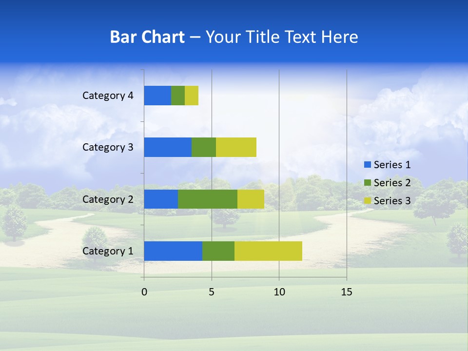 White Panorama Meadow PowerPoint Template