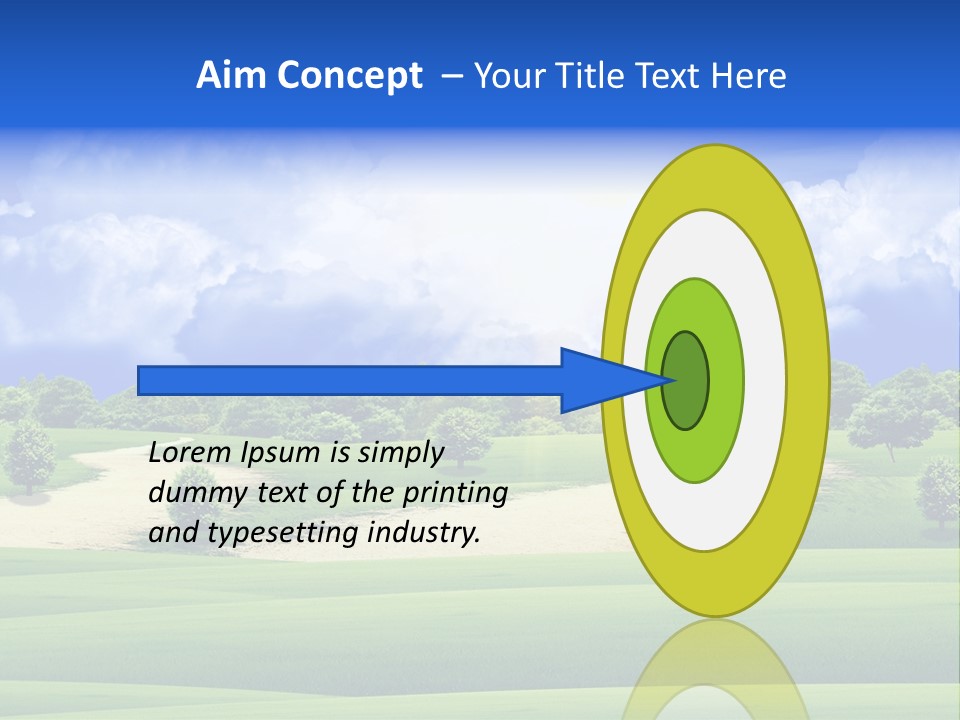 White Panorama Meadow PowerPoint Template