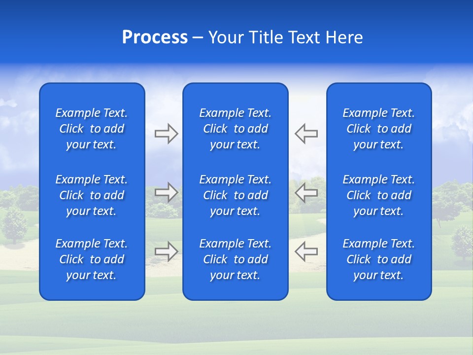 White Panorama Meadow PowerPoint Template