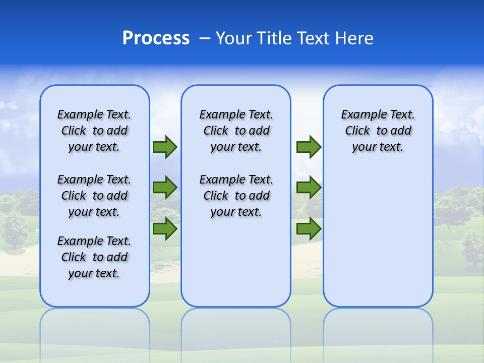 White Panorama Meadow PowerPoint Template