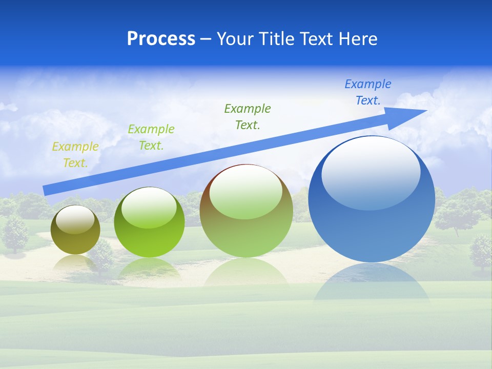 White Panorama Meadow PowerPoint Template