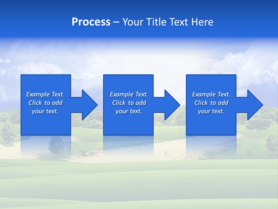 White Panorama Meadow PowerPoint Template