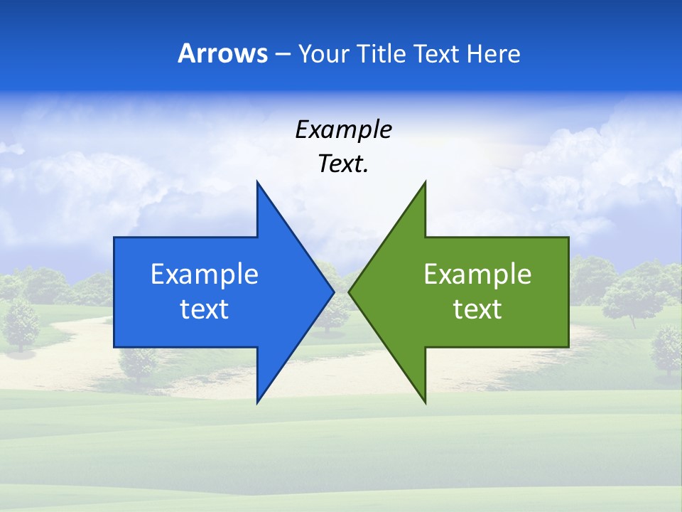 White Panorama Meadow PowerPoint Template