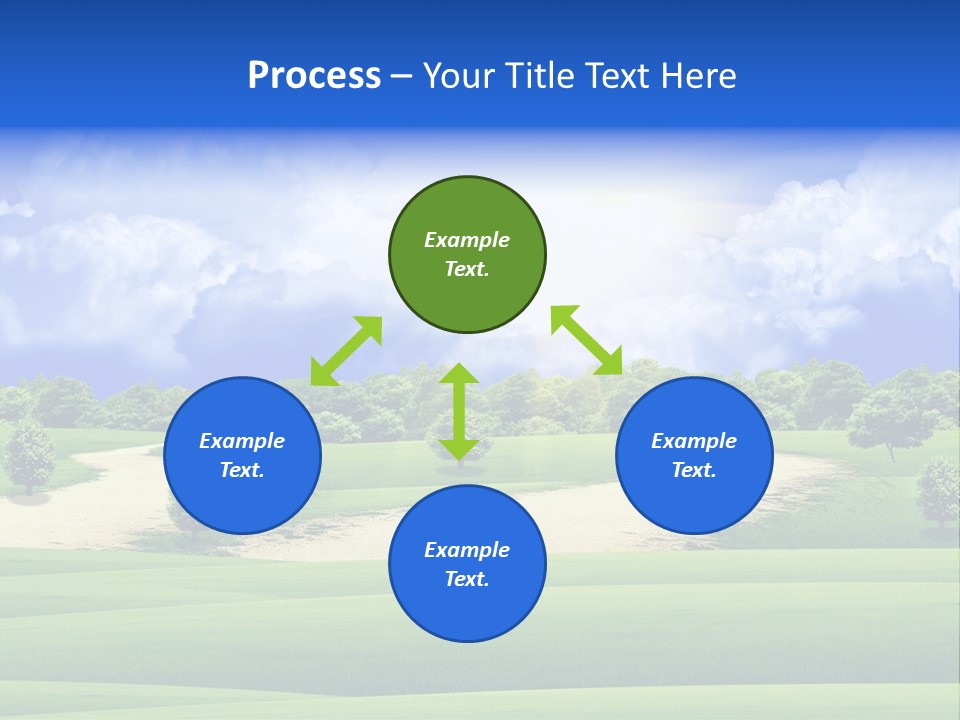 White Panorama Meadow PowerPoint Template