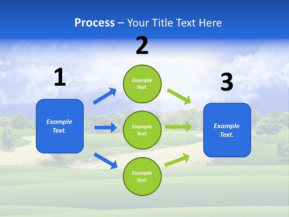White Panorama Meadow PowerPoint Template