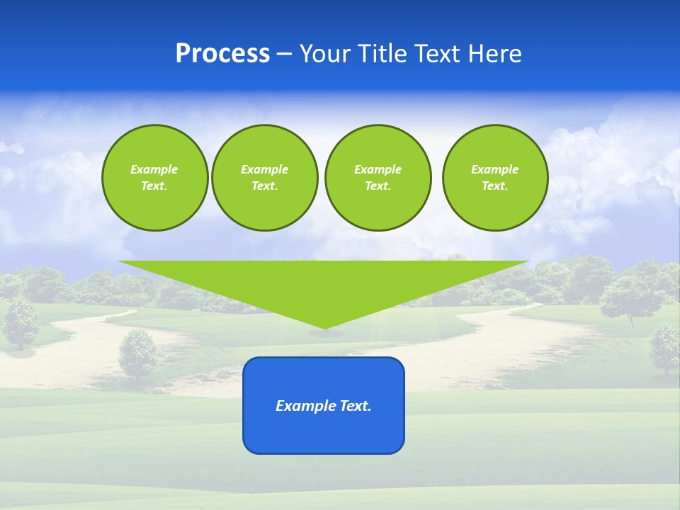 White Panorama Meadow PowerPoint Template