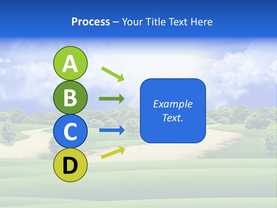 White Panorama Meadow PowerPoint Template