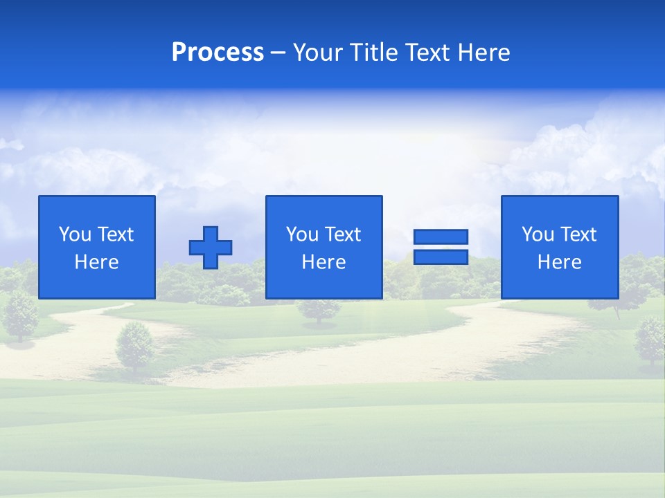 White Panorama Meadow PowerPoint Template
