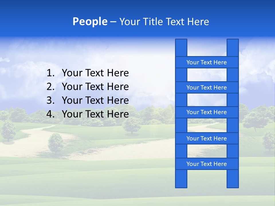 White Panorama Meadow PowerPoint Template