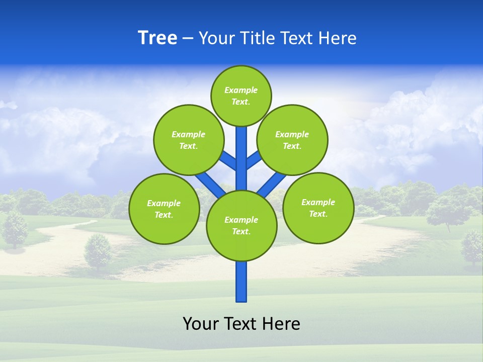 White Panorama Meadow PowerPoint Template