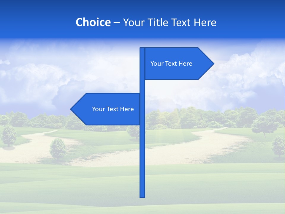 White Panorama Meadow PowerPoint Template