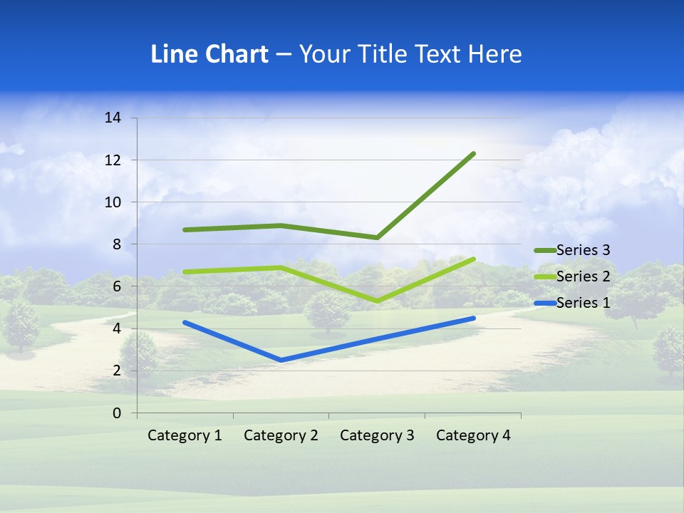 White Panorama Meadow PowerPoint Template
