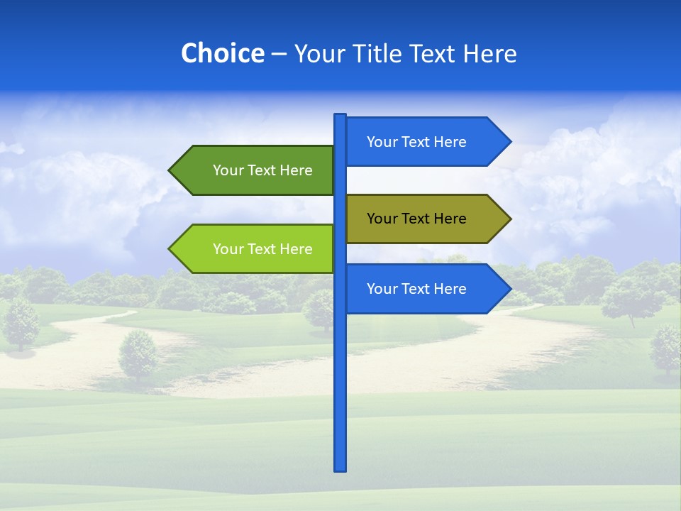 White Panorama Meadow PowerPoint Template