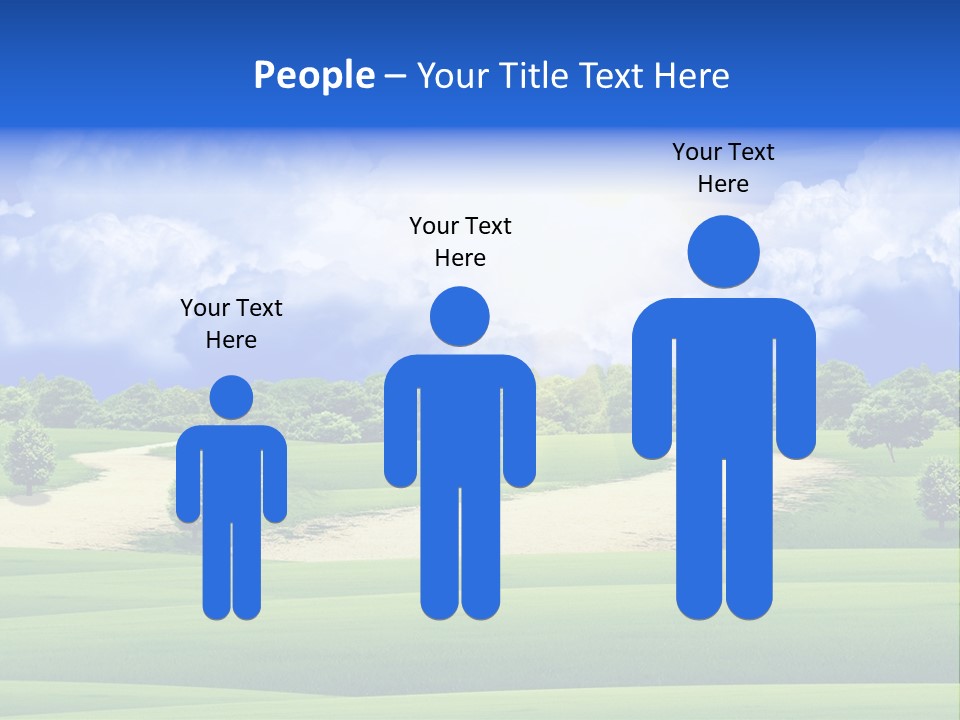 White Panorama Meadow PowerPoint Template