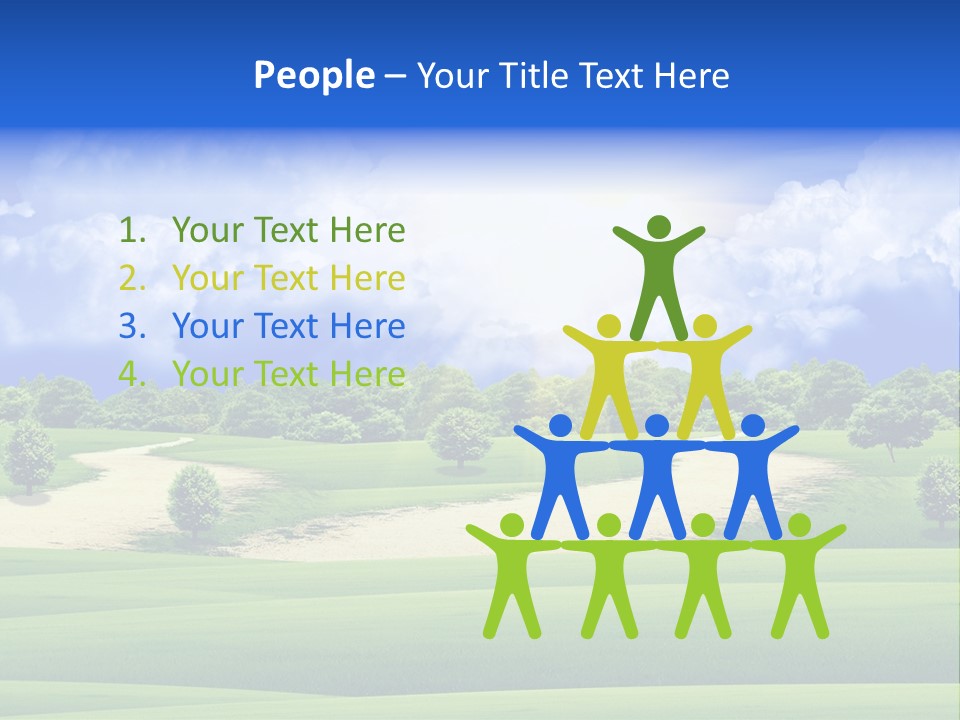 White Panorama Meadow PowerPoint Template