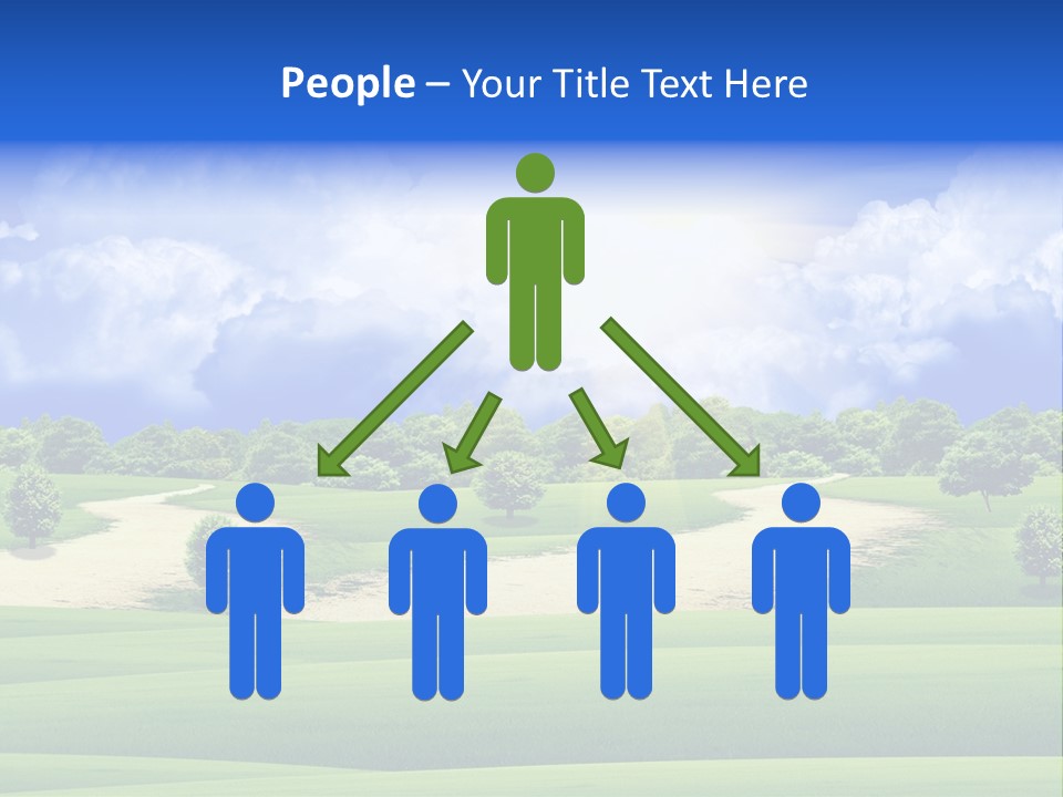 White Panorama Meadow PowerPoint Template