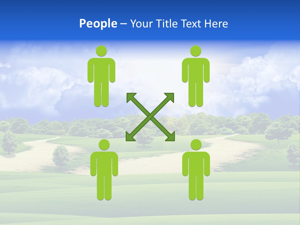 White Panorama Meadow PowerPoint Template