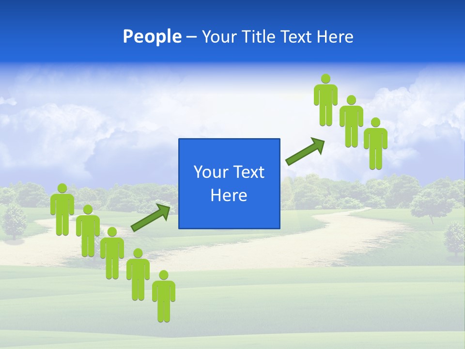 White Panorama Meadow PowerPoint Template