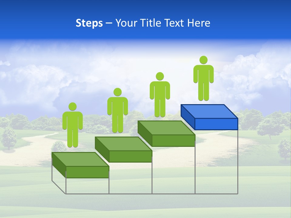 White Panorama Meadow PowerPoint Template