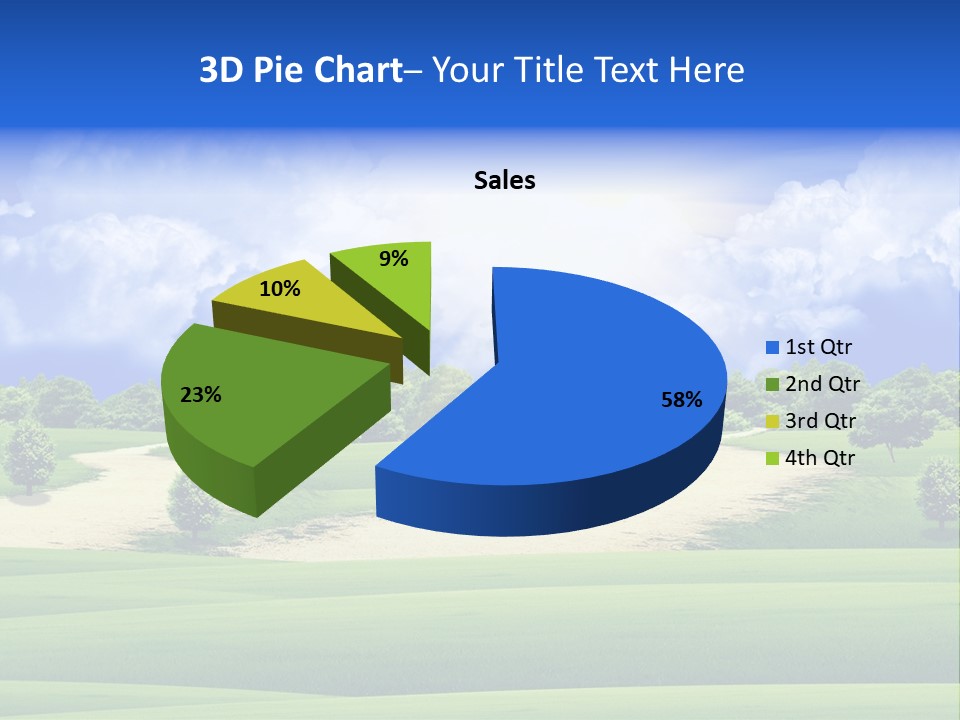 White Panorama Meadow PowerPoint Template
