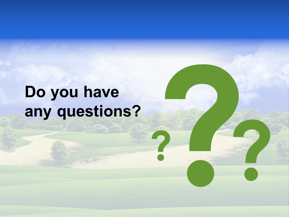 White Panorama Meadow PowerPoint Template