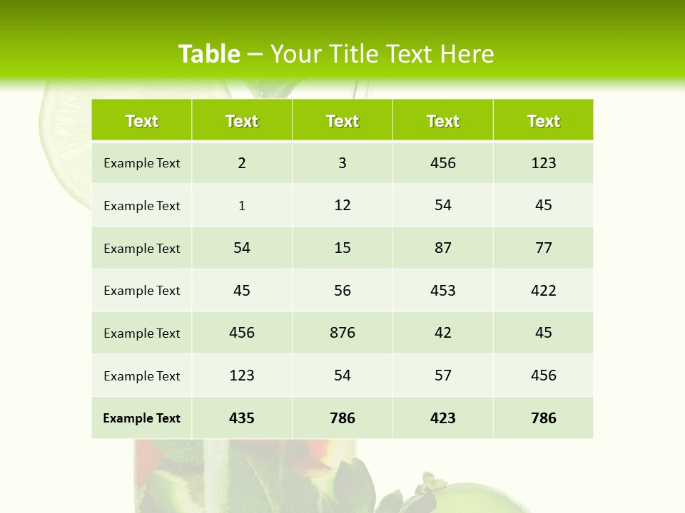 Decoration Sweet Lime PowerPoint Template