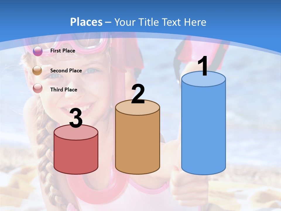 White Child Ocean PowerPoint Template