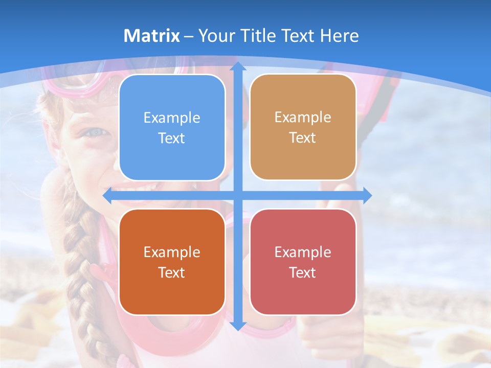 White Child Ocean PowerPoint Template