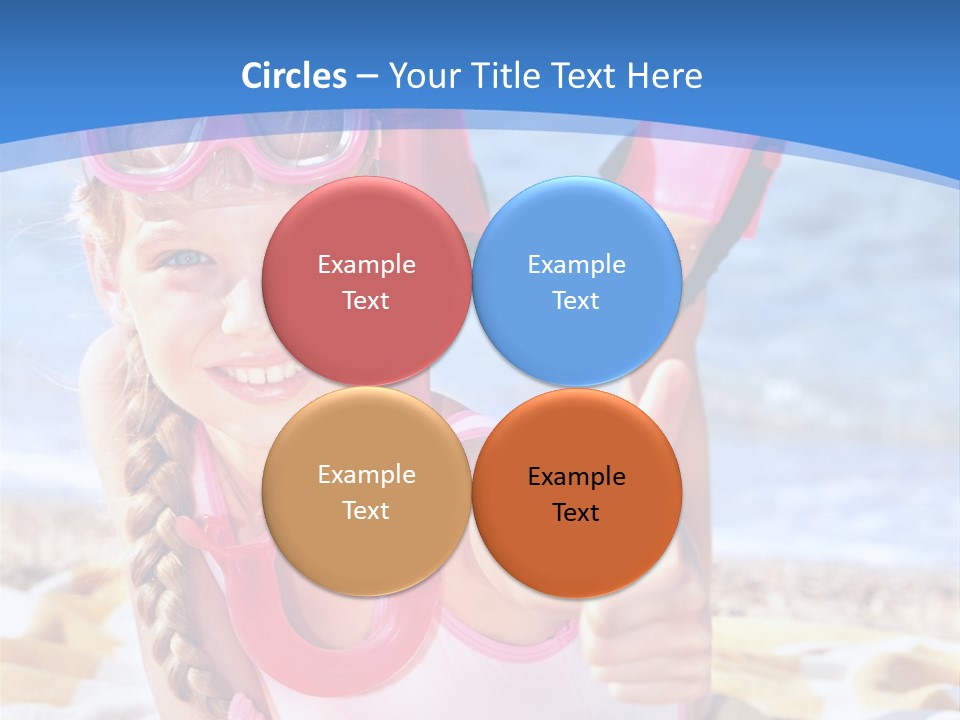 White Child Ocean PowerPoint Template