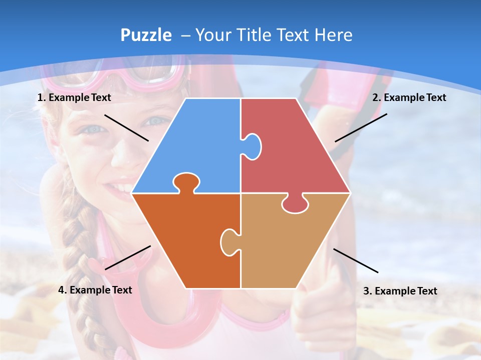 White Child Ocean PowerPoint Template