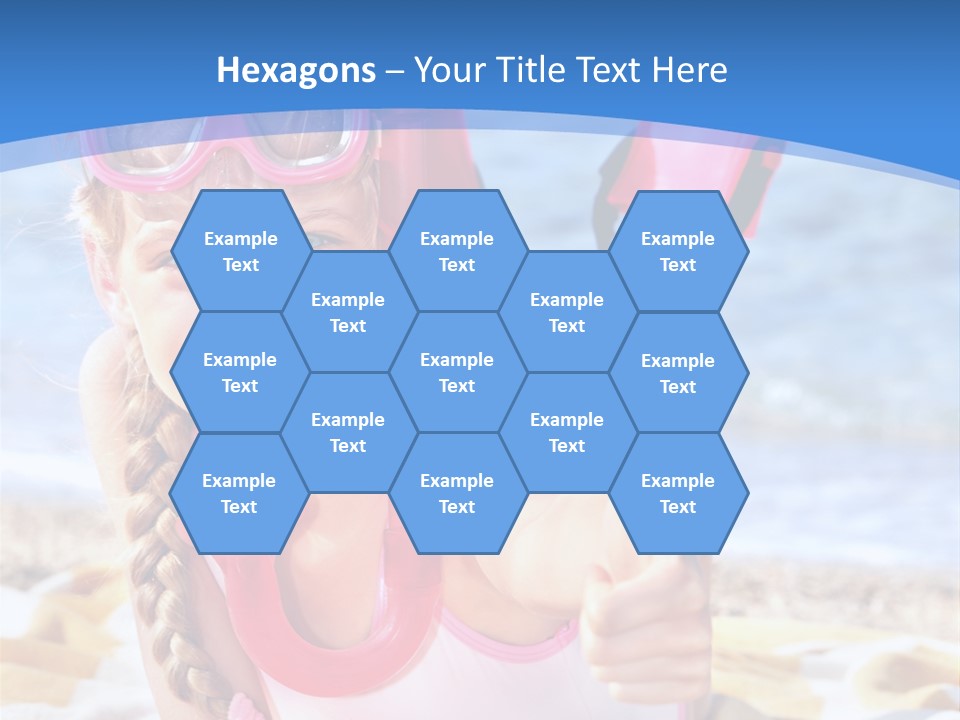 White Child Ocean PowerPoint Template