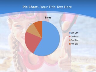 White Child Ocean PowerPoint Template