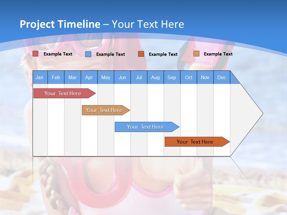 White Child Ocean PowerPoint Template