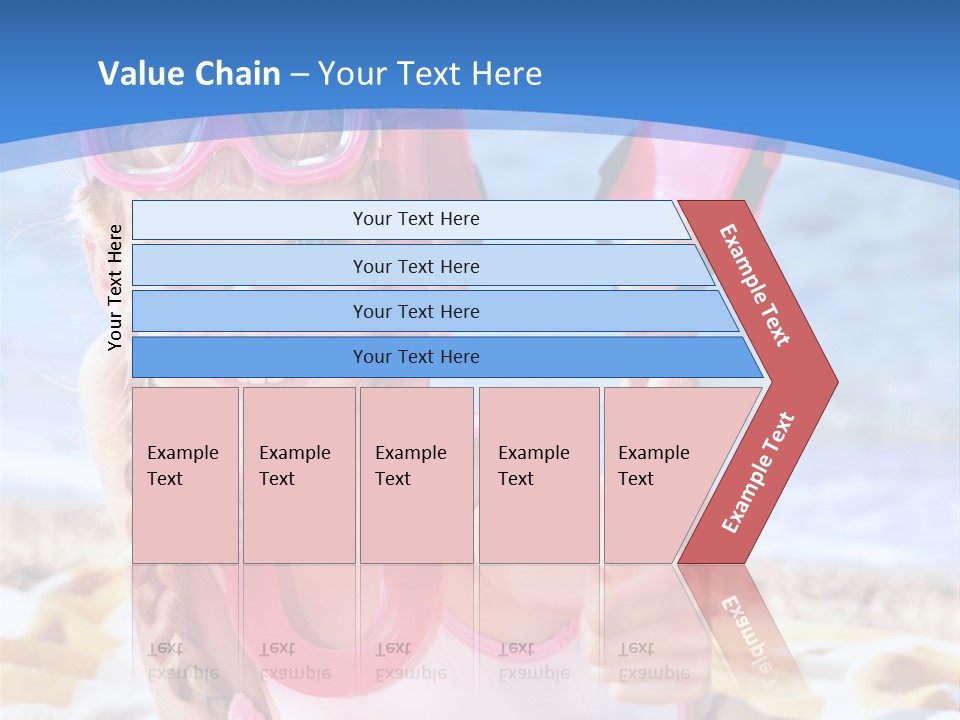 White Child Ocean PowerPoint Template
