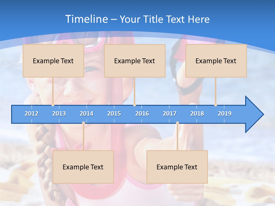 White Child Ocean PowerPoint Template