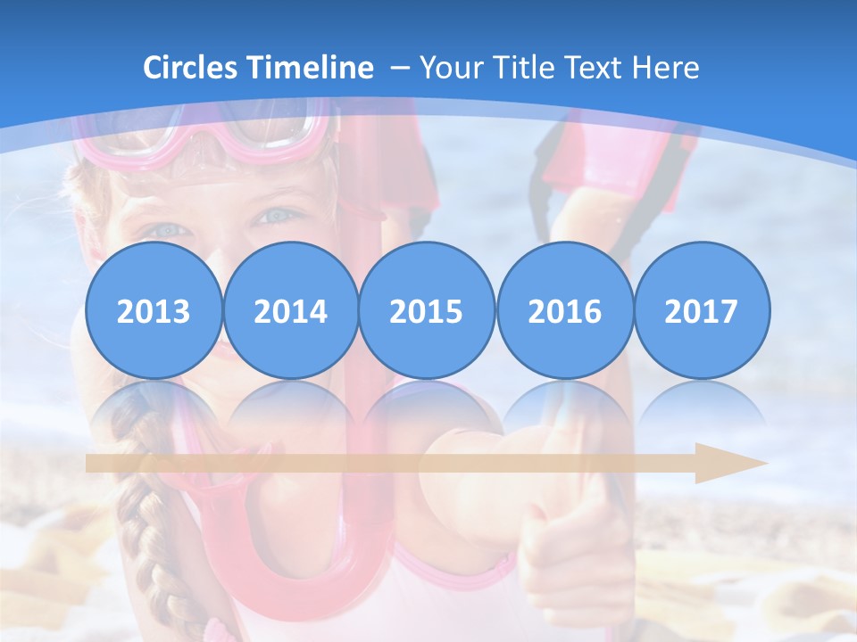 White Child Ocean PowerPoint Template