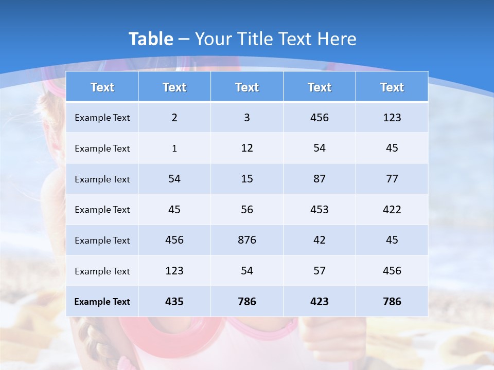 White Child Ocean PowerPoint Template