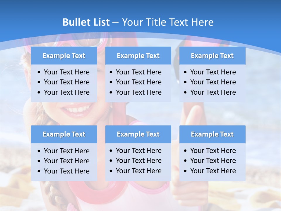 White Child Ocean PowerPoint Template