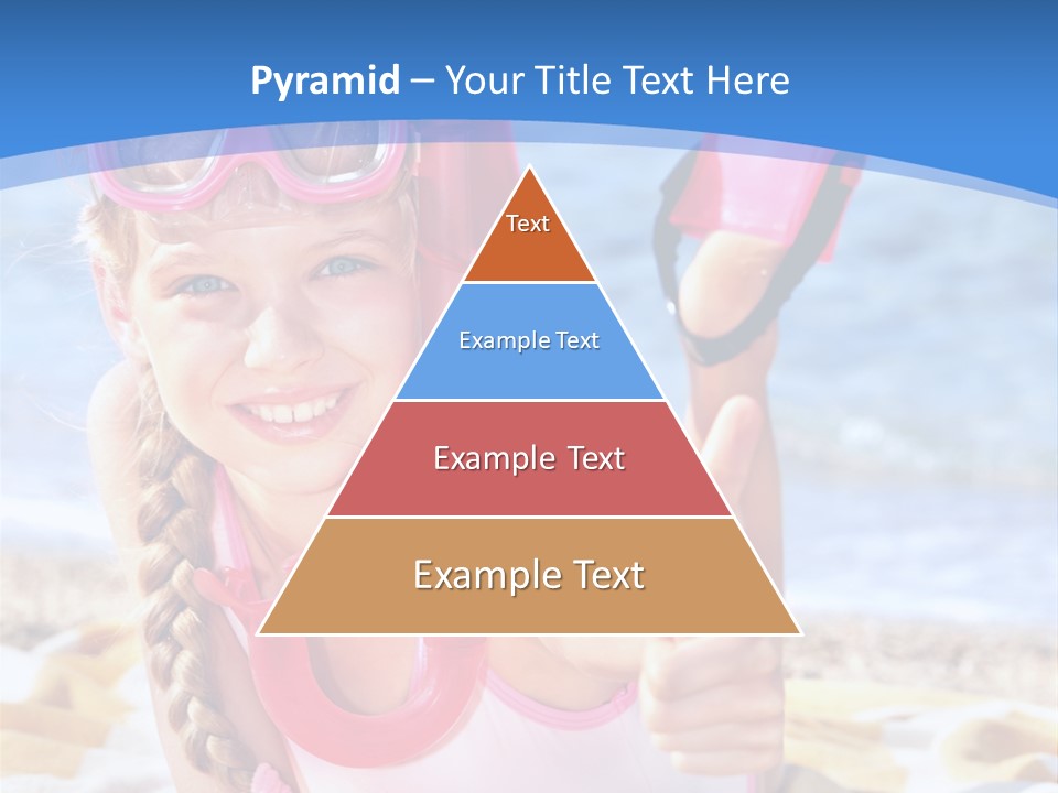 White Child Ocean PowerPoint Template