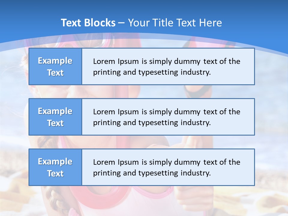 White Child Ocean PowerPoint Template