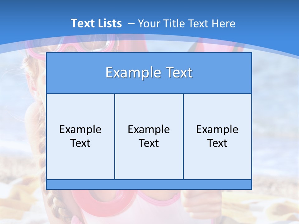 White Child Ocean PowerPoint Template