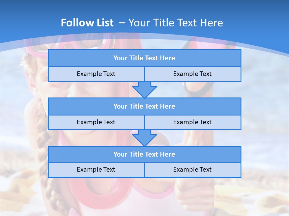 White Child Ocean PowerPoint Template