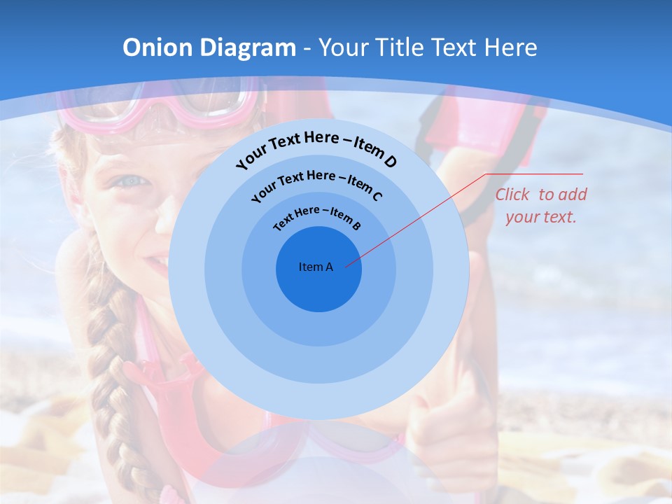 White Child Ocean PowerPoint Template