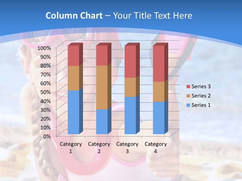 White Child Ocean PowerPoint Template
