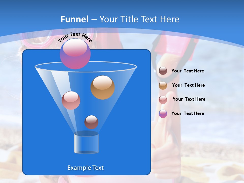 White Child Ocean PowerPoint Template