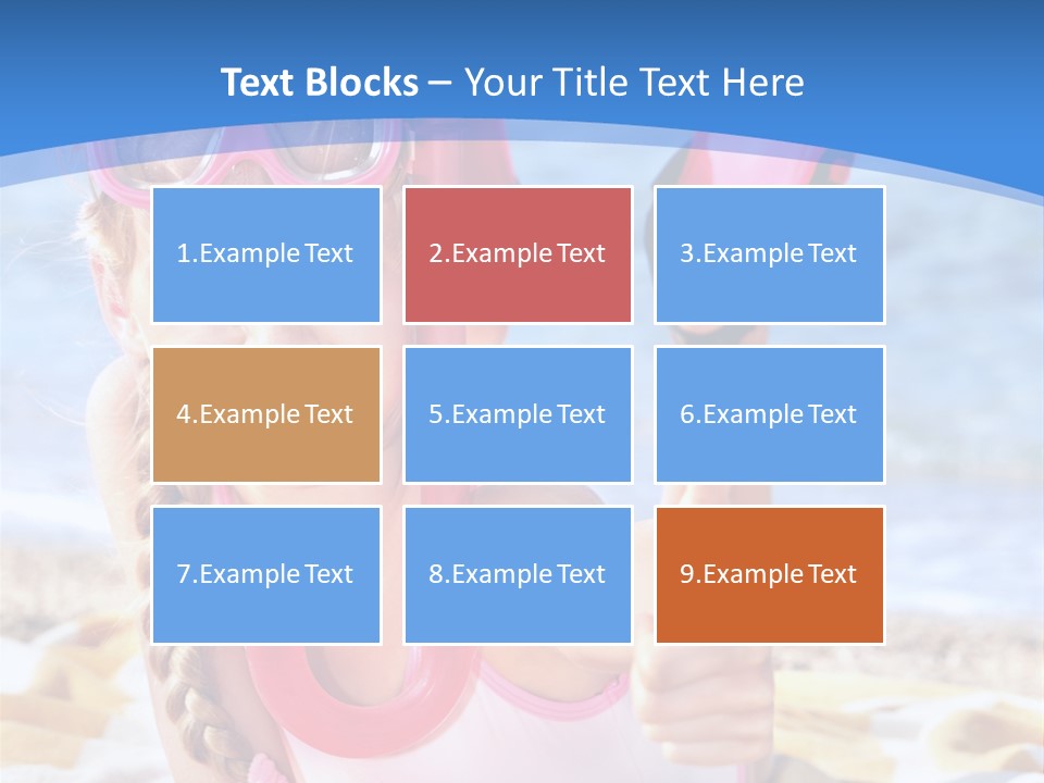 White Child Ocean PowerPoint Template