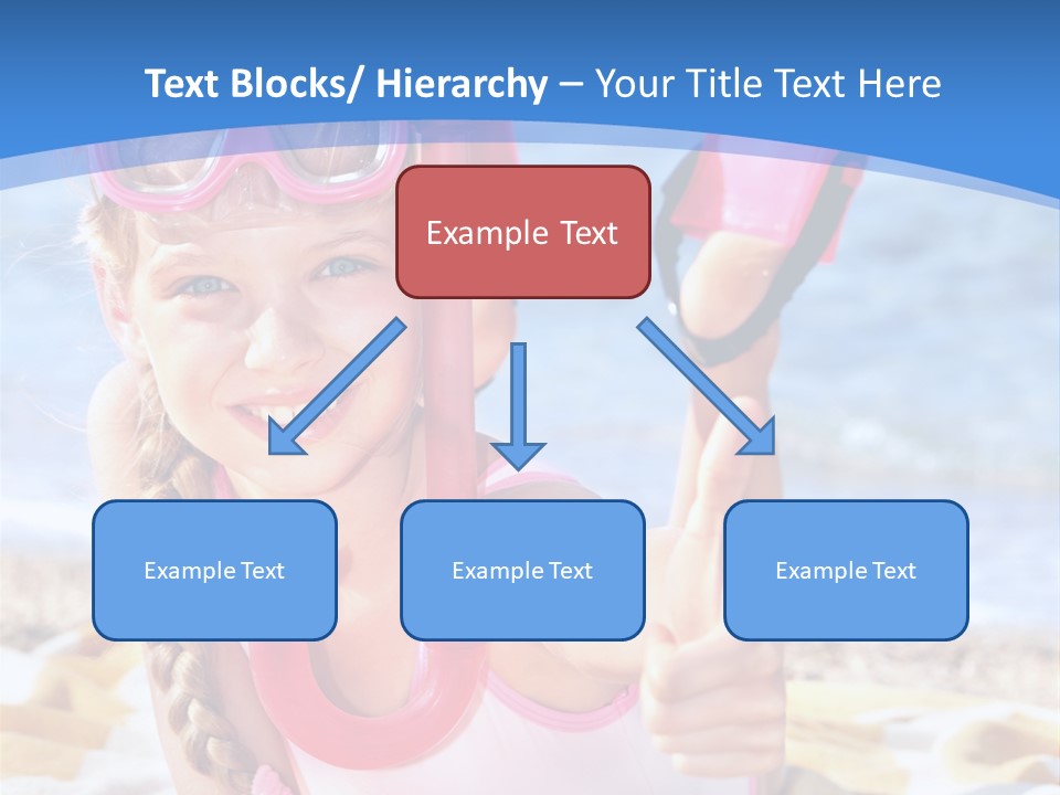 White Child Ocean PowerPoint Template